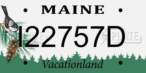 I22757D Maine License Plate
