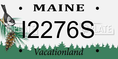 I2276S Maine License Plate