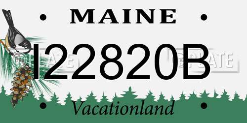 I22820B Maine License Plate
