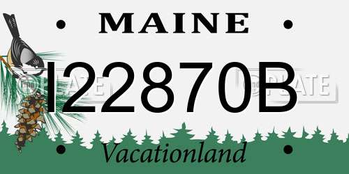 I22870B Maine License Plate
