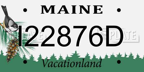 I22876D Maine License Plate