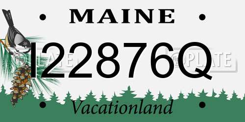 I22876Q Maine License Plate