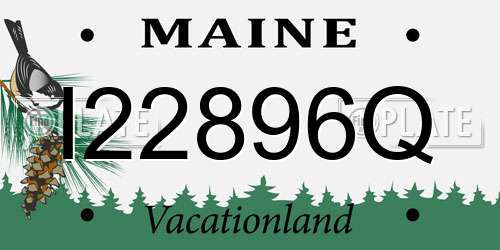 I22896Q Maine License Plate