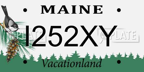 I252XY Maine License Plate
