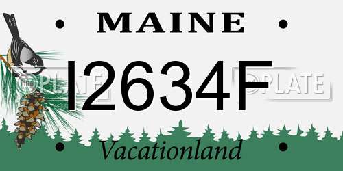 I2634F Maine License Plate