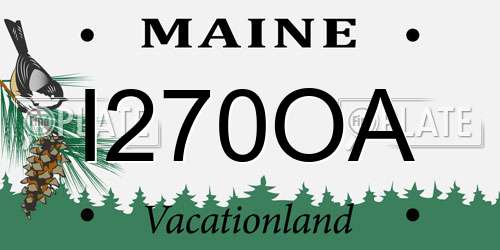 I270OA Maine License Plate