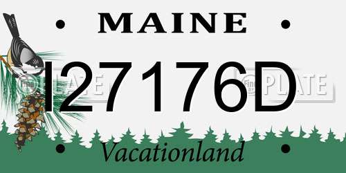 I27176D Maine License Plate