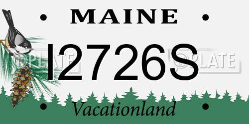 I2726S Maine License Plate