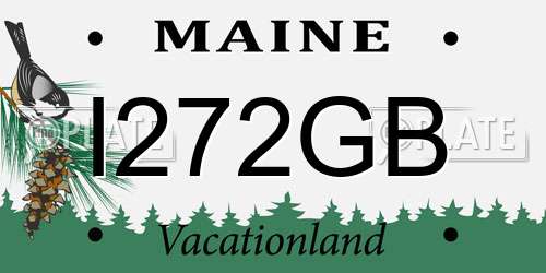 I272GB Maine License Plate