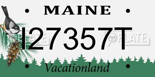 I27357T Maine License Plate