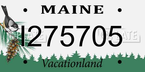 I275705 Maine License Plate