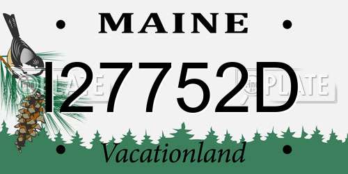 I27752D Maine License Plate