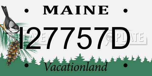 I27757D Maine License Plate