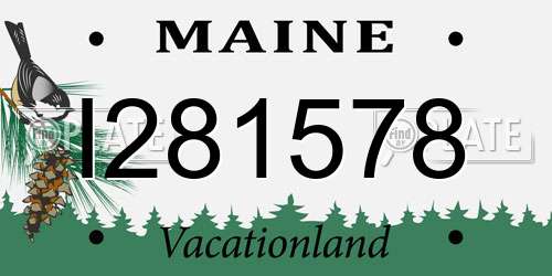 I281578 Maine License Plate