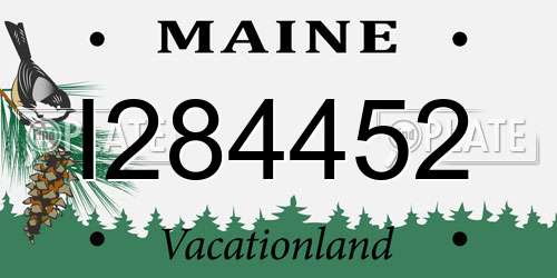 I284452 Maine License Plate
