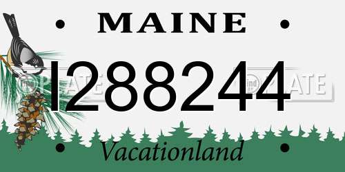 I288244 Maine License Plate