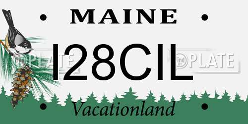 I28CIL Maine License Plate