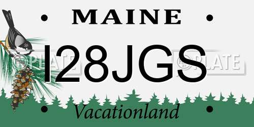 I28JGS Maine License Plate