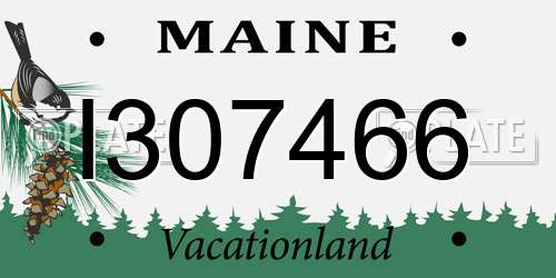 I307466 Maine License Plate