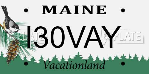 I30VAY Maine License Plate