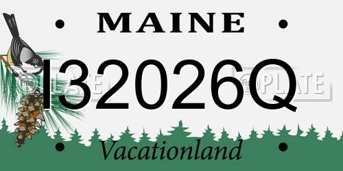 I32026Q Maine License Plate