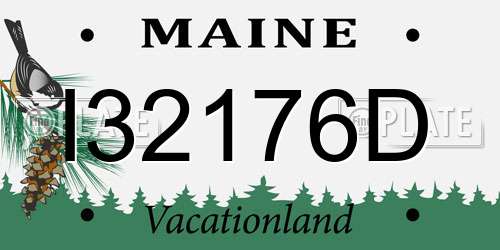 I32176D Maine License Plate