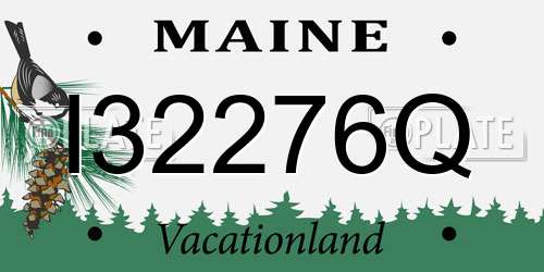 I32276Q Maine License Plate