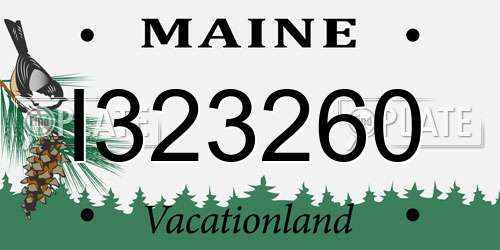 I323260 Maine License Plate