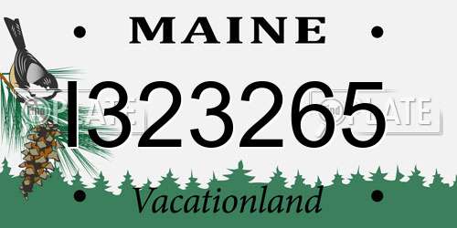 I323265 Maine License Plate