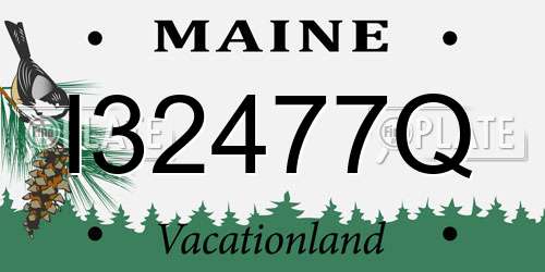 I32477Q Maine License Plate