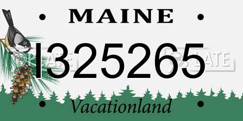 I325265 Maine License Plate