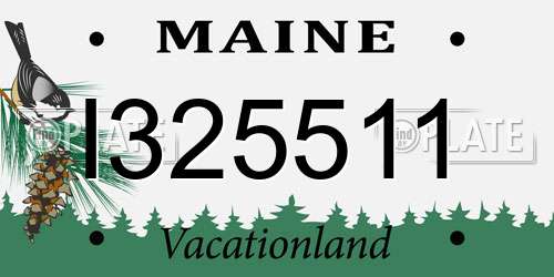 I325511 Maine License Plate