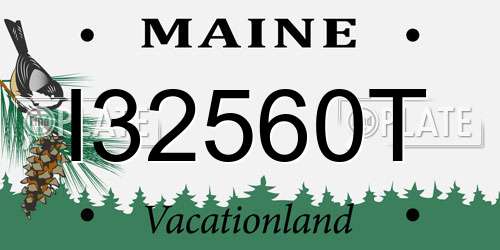 I32560T Maine License Plate