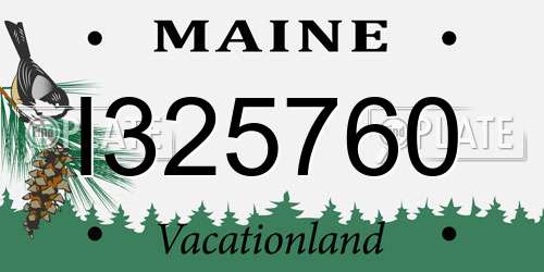I325760 Maine License Plate