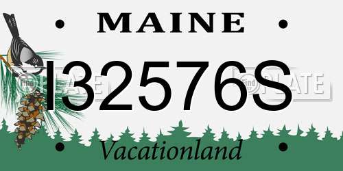 I32576S Maine License Plate