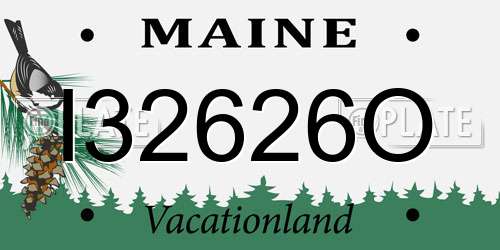 I32626O Maine License Plate