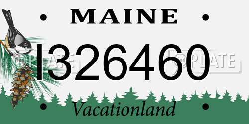 I326460 Maine License Plate