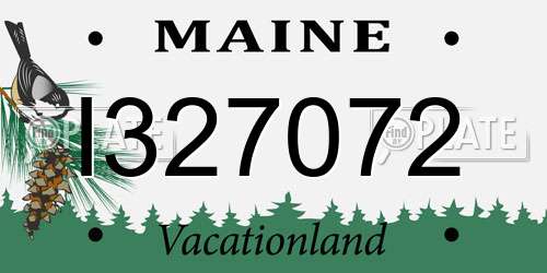 I327072 Maine License Plate