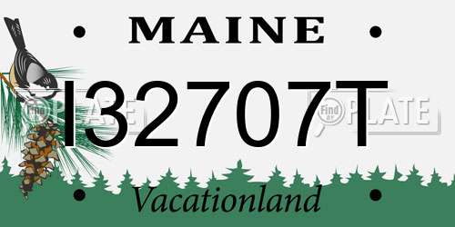 I32707T Maine License Plate