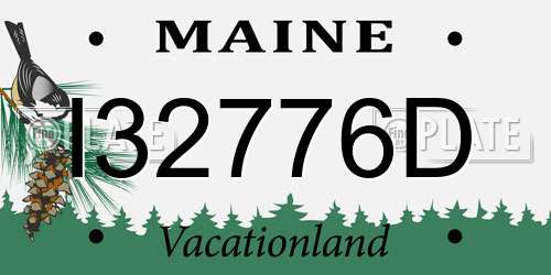 I32776D Maine License Plate