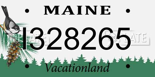 I328265 Maine License Plate