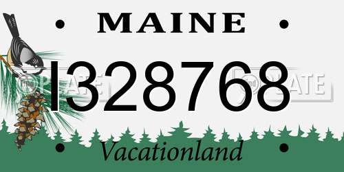I328768 Maine License Plate