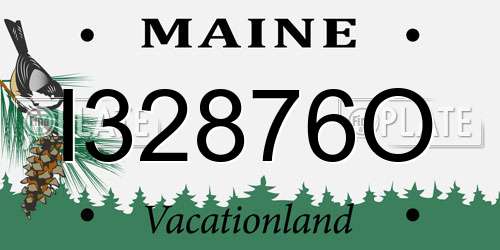 I32876O Maine License Plate