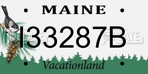 I33287B Maine License Plate