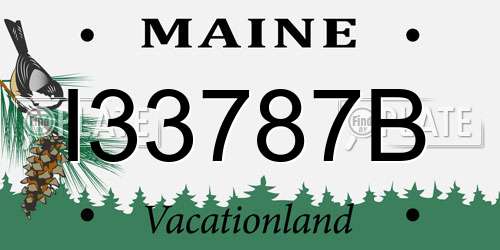 I33787B Maine License Plate
