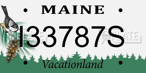 I33787S Maine License Plate