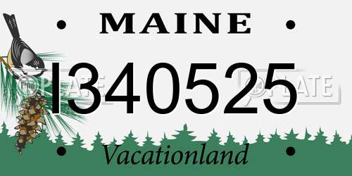 I340525 Maine License Plate