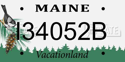 I34052B Maine License Plate
