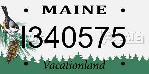 I340575 Maine License Plate