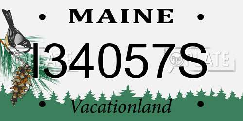 I34057S Maine License Plate